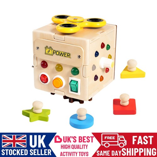 Wooden 6in1 montessori busy - wooden,
