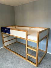 IKEA Kura reversible bed with mattress, bed tent and matching bedding set. 