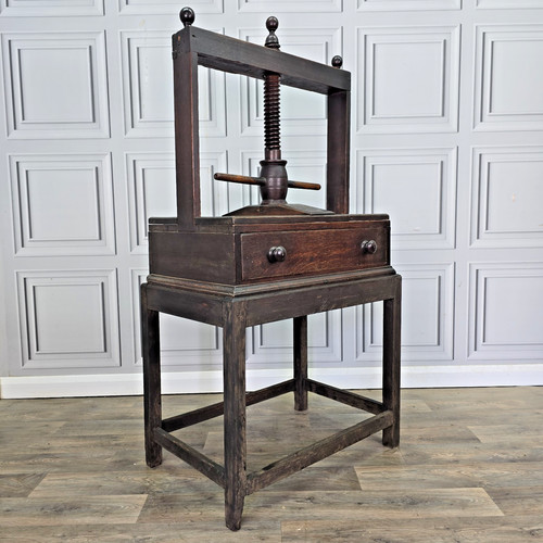 Antique book linen press - press,