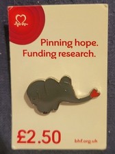 Charity pin badge elephant