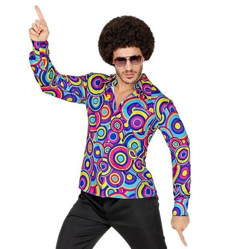 Mens blue 1970s groovy - blue,