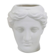 Dolomite art vase - vase, white
