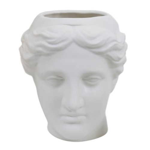 Dolomite art vase - vase, white