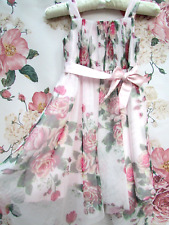 MONSOON Pink Floral Bridesmaid Party Occasion Dress 5-6 £50 WORN ONCE