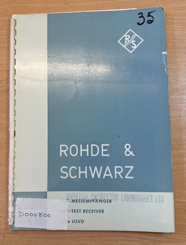 Rohde schwarz uhf - &, uhf-test
