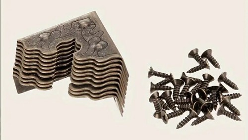 Antique iron corner protectors - antique,