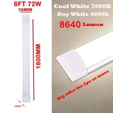 Led Batten Light 6ft Tube Lights 180cm 4000K 6500K Surface Mount Garage Workshop