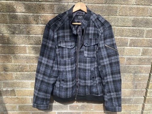 Men blue black checkered - black,