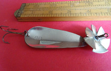 A RARE ANTIQUE ALLCOCK FISHING SPOON LURE FITTED WITH GAZETTE SPINNER