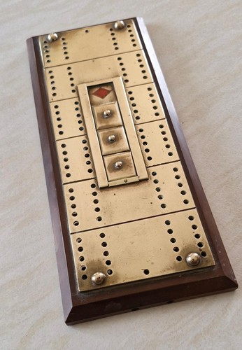 Antique brass cribb board - brass,
