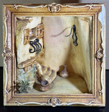 Pendelfin Rabbits Stoneware - Balcony Scene Display - Hand Painted Stand - READ