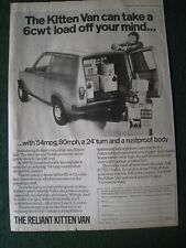 THE RELIANT KITTEN VAN 6CWT LOAD OFF YOUR MIND 1977 ADVERT A4 SIZE file 16