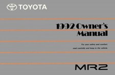 1992 Toyota MR2 Owner's Manual