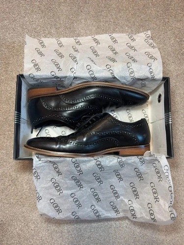 Gdr black leather - gdr, brogue