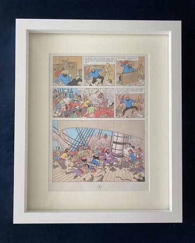 Vintage framed original - vintage, tintin