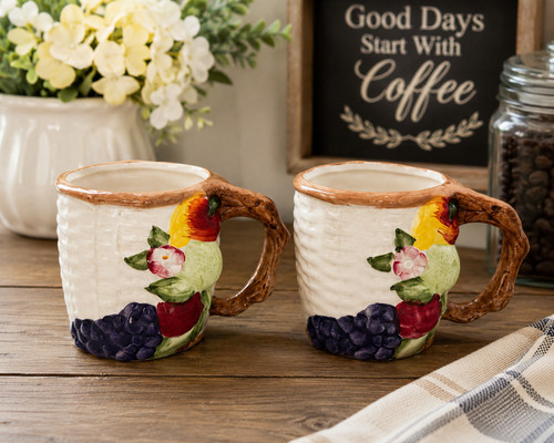 Set ceramic fruit - set,