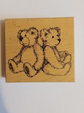 Vintage teddy bears wood - vintage,