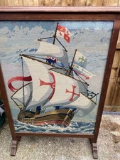 Vintage Tapestry Fire Screen
