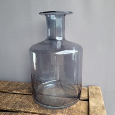 Mid Century Scandinavian Scandi Smoke Glass Vase Holmegaard Style Retro Vintage 
