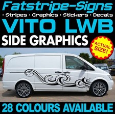 to fit MERCEDES VITO LWB GRAPHICS STICKERS STRIPES DECALS CAMPER DAY RACE VAN
