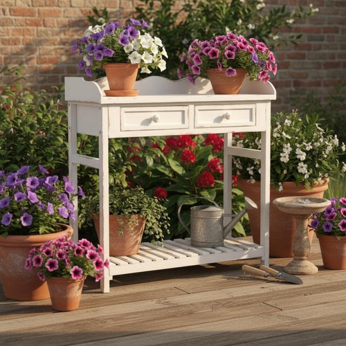 Shabby chic potting bench - shabby,