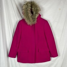 Talbots Hot Pink Faux Fur Trim