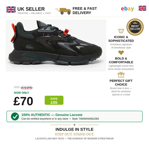 Lacoste l003 neo tech 224 - l003, mens