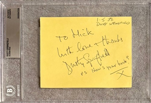 Dusty springfield signed - dusty,