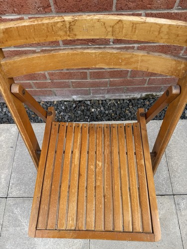 Vintage wooden folding chairs - wooden,