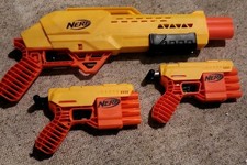 3 x Nerf guns 2 x alpha strike
