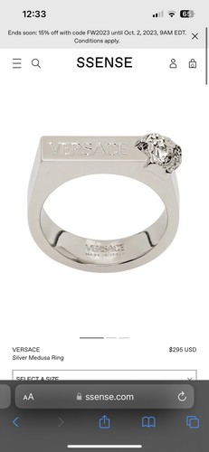 Versace ring with medusa - ring,