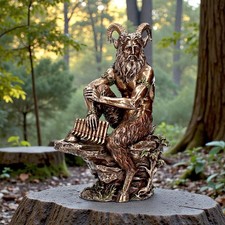 Large Horned God Pan Figurine