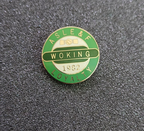 Aslef badge woking 1982 strike - badge,