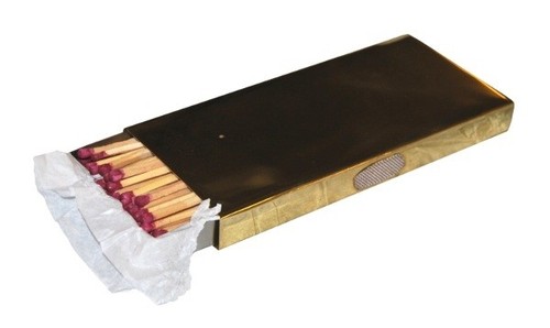 Brass match holder - brass,