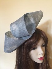 Fascinator Silver Grey Hatinator Gray Wedding Hat Formal Ladies Headpiece