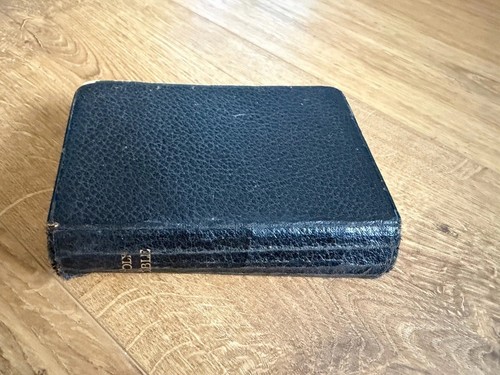 Vintage black leather bound - vintage,
