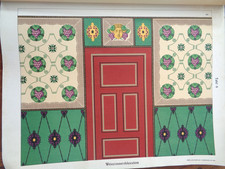 1909 MODERNE WAND UND DECKEN DEKORATION WALLPAPER SAMPLE BOOK 66 COL PLTS ^