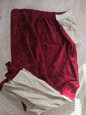 Long Wine Red Faux Velvet Door