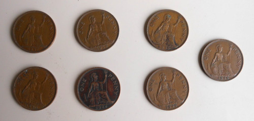 Different george pennies - george, vi