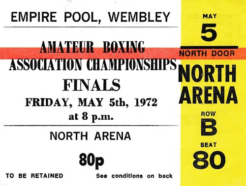 Boxing ticket 1972 amateur - ticket,