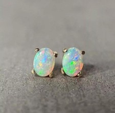 Fire opal oval - opal, 925