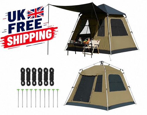 Large camping tent with canopy - camping,