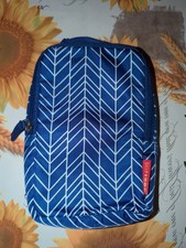 Skip Hop Hot and Cold Side Bag Bottle Holder with Strap Blue and White