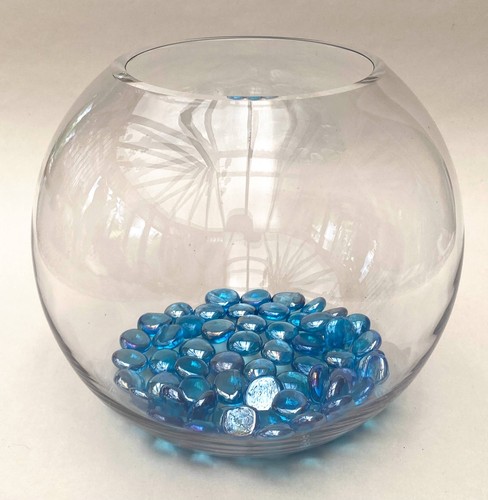 Large clear glass fish - large, bowl