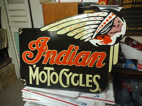 Large vtg indian motorcycle - large,
