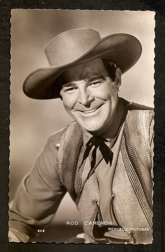Rod cameron postcard real - rod,