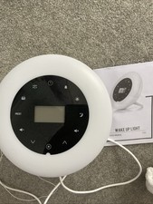 Alarm Clock Wake Up Light Lamp LED FM Radio Sunrise Sunset Simulation Nightlight