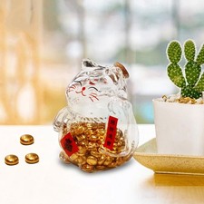 Glass Piggy Bank Statue