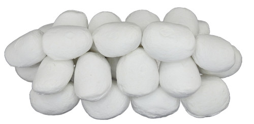 Gas fire pebbles white - pebbles,