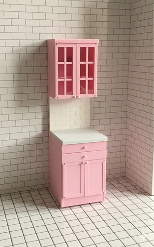 Doll house scale kitchen - doll,